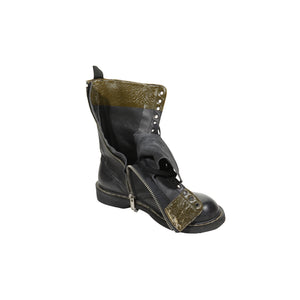 Rick Owens FW07 Exploder Black Leather Combat Boots