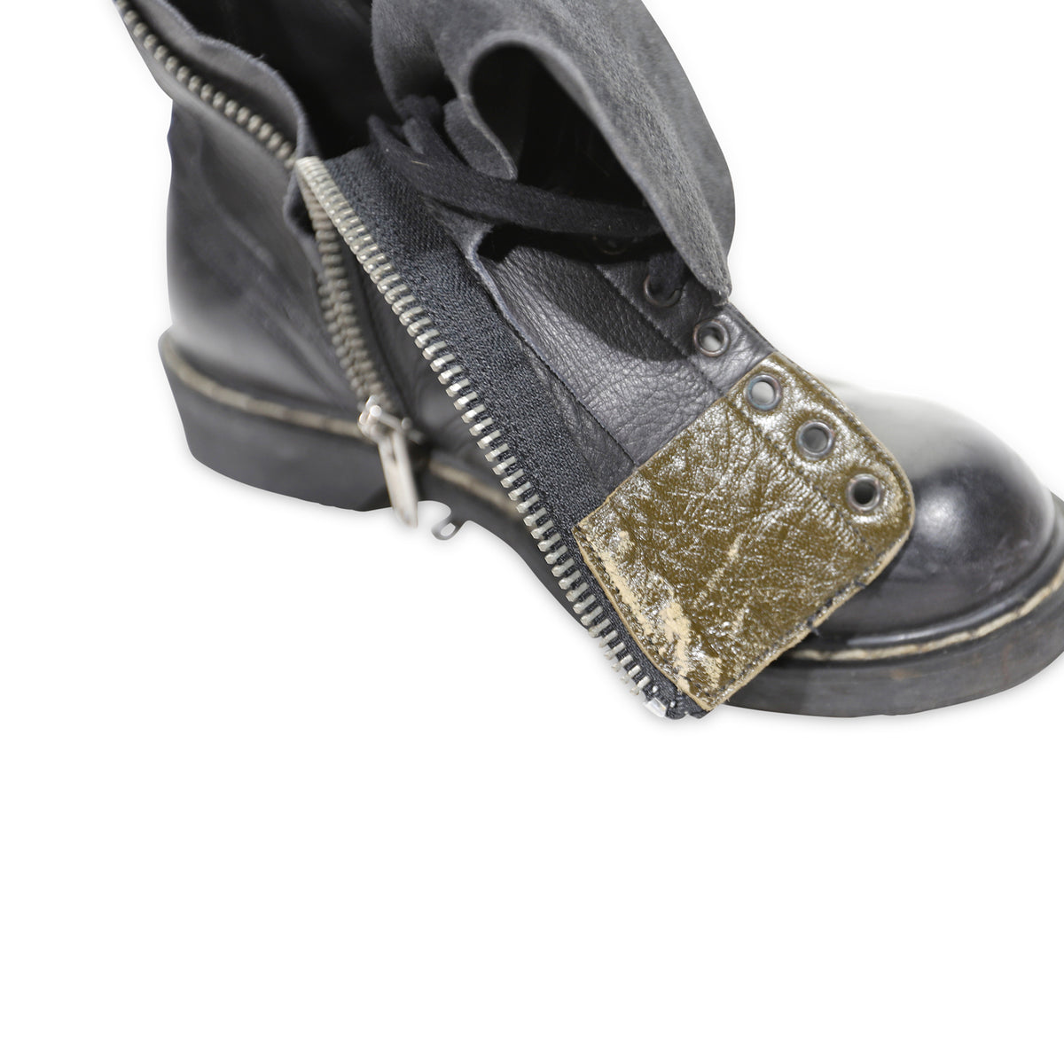 Rick Owens FW07 Exploder Black Leather Combat Boots