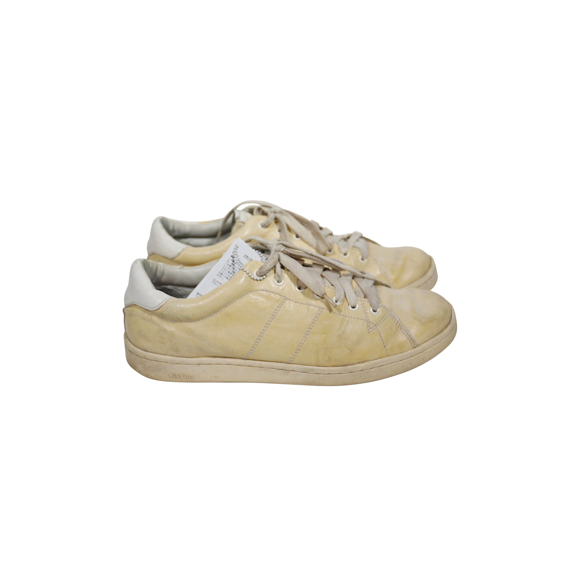 Visvim Foley Folk Beige Aged Sneakers