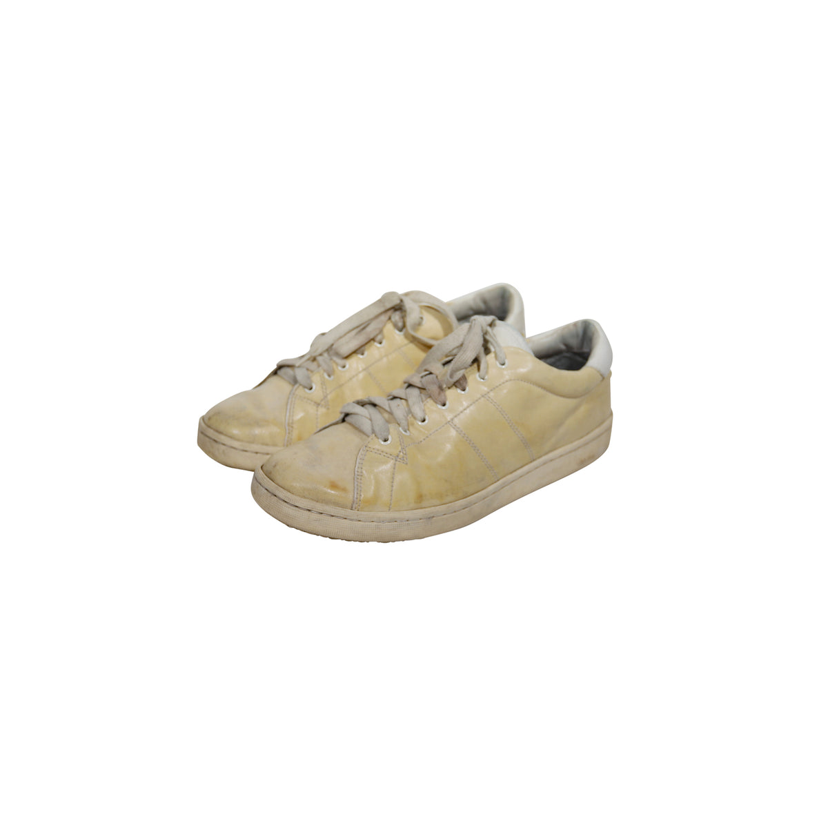 Visvim Foley Folk Beige Aged Sneakers