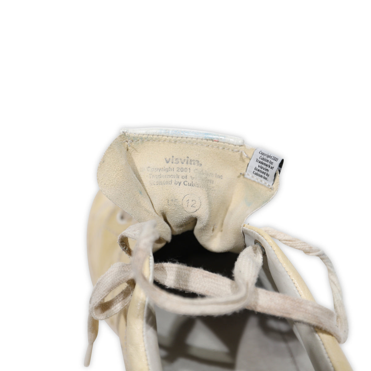 Visvim Foley Folk Beige Aged Sneakers