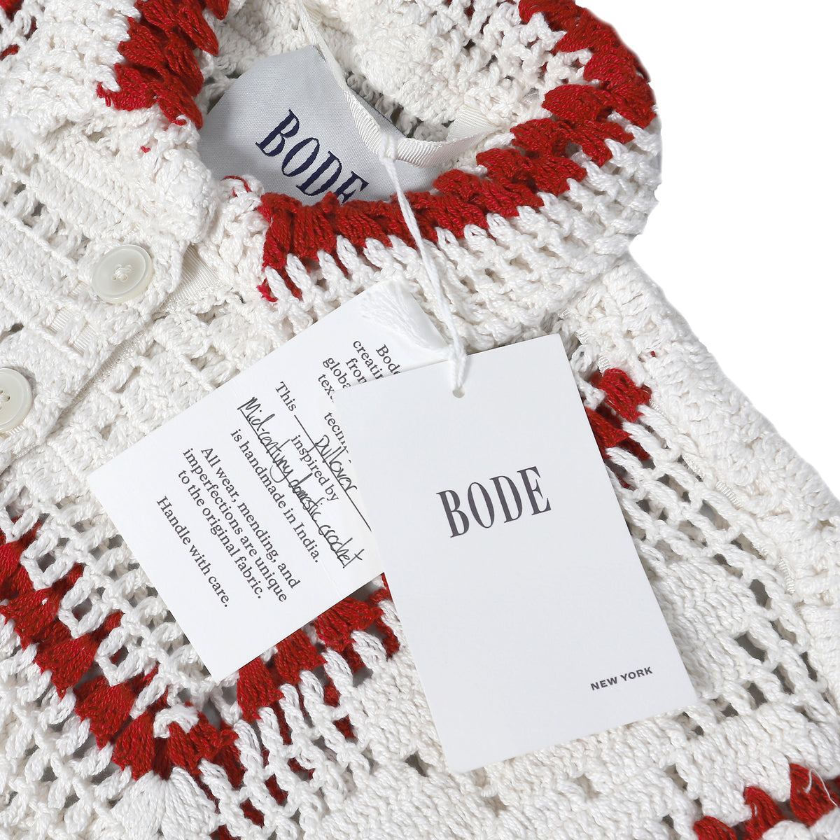 Bode AW20 Crochet Knit Pullover