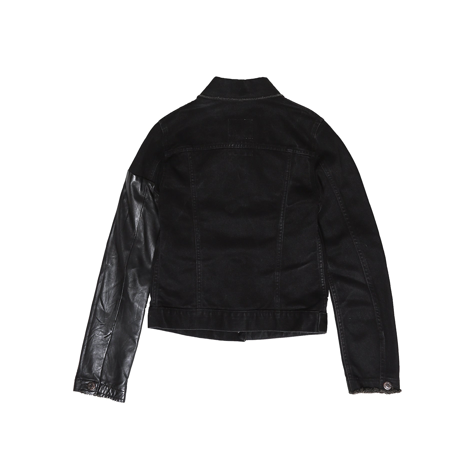 Helmut Lang SS03 Archival Leather Sleeve Denim Jacket