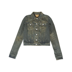 Helmut Lang Archival Stained Elongated Sleeve Denim Jacket