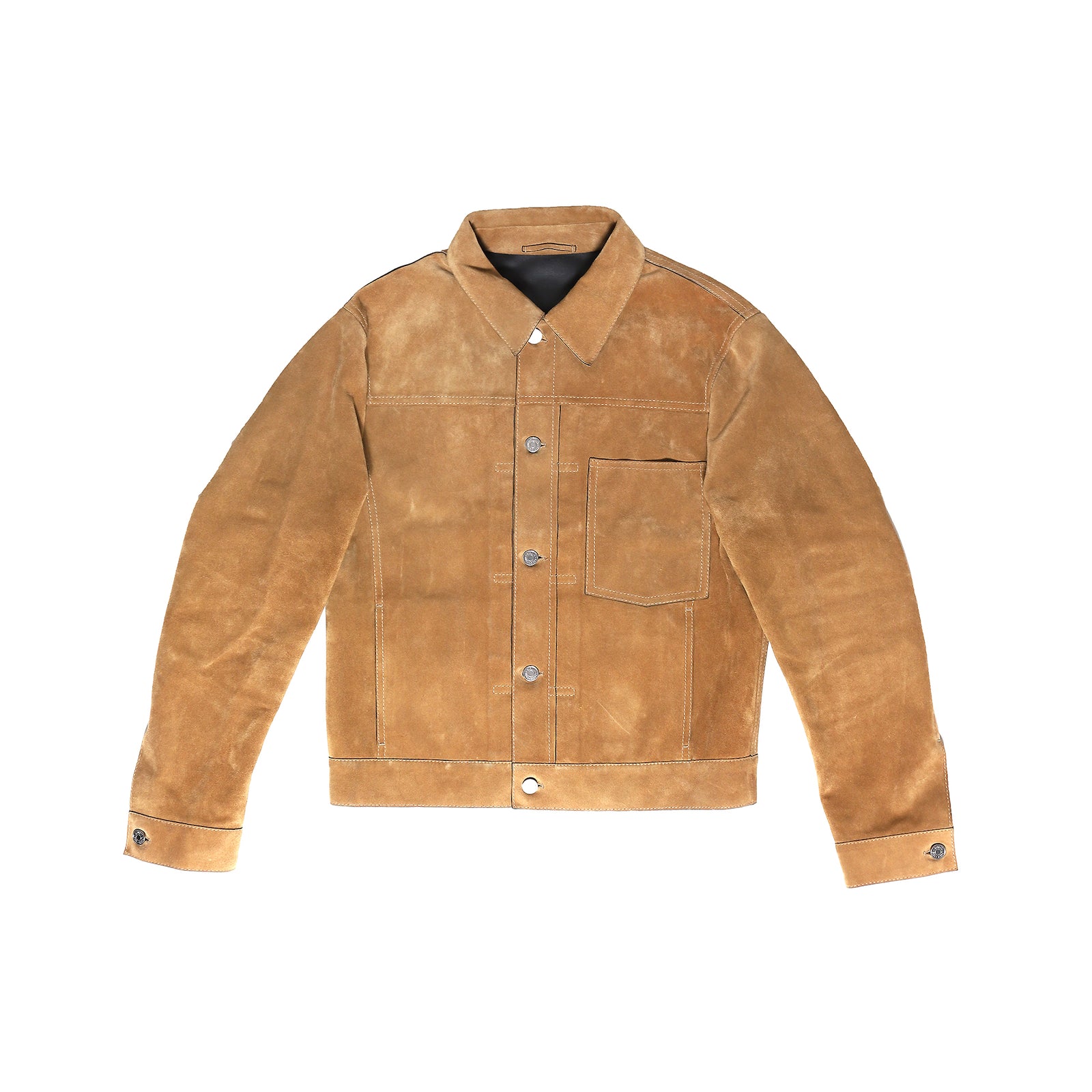 Berluti FW17 Brown Suede Leather Trucker Jacket