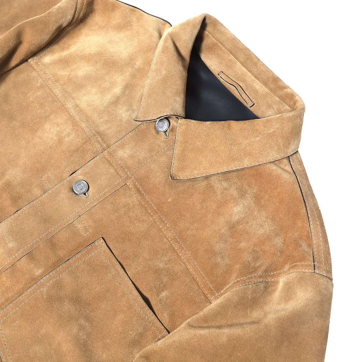 Berluti FW17 Brown Suede Leather Trucker Jacket