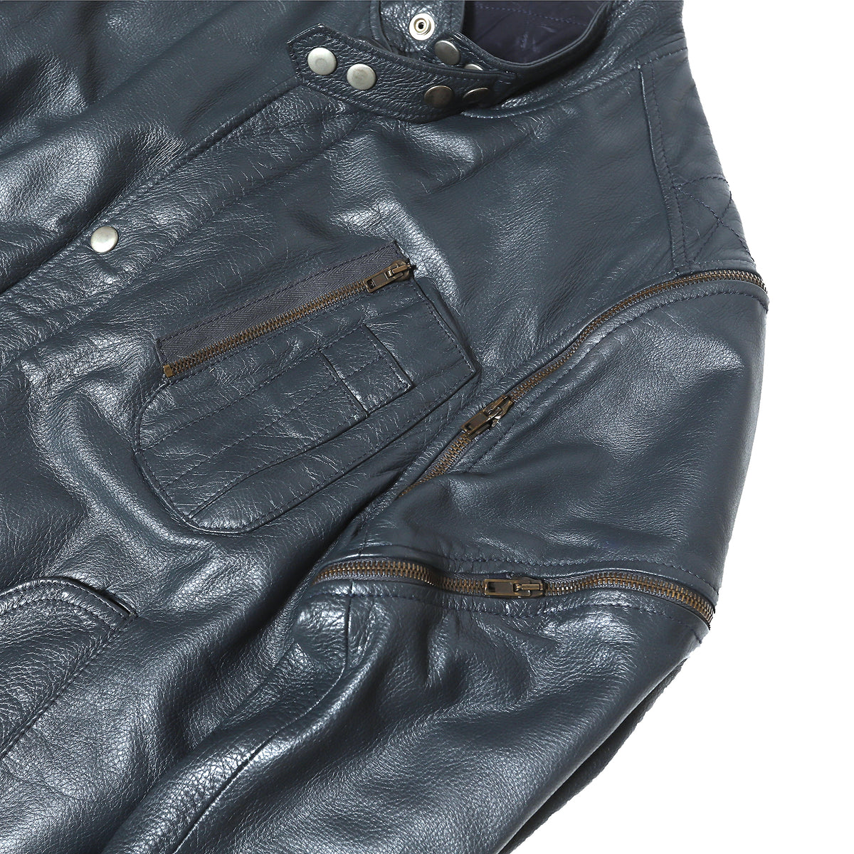 Maison Martin Margiela SS07 Petrol Multizip Leather Bomber