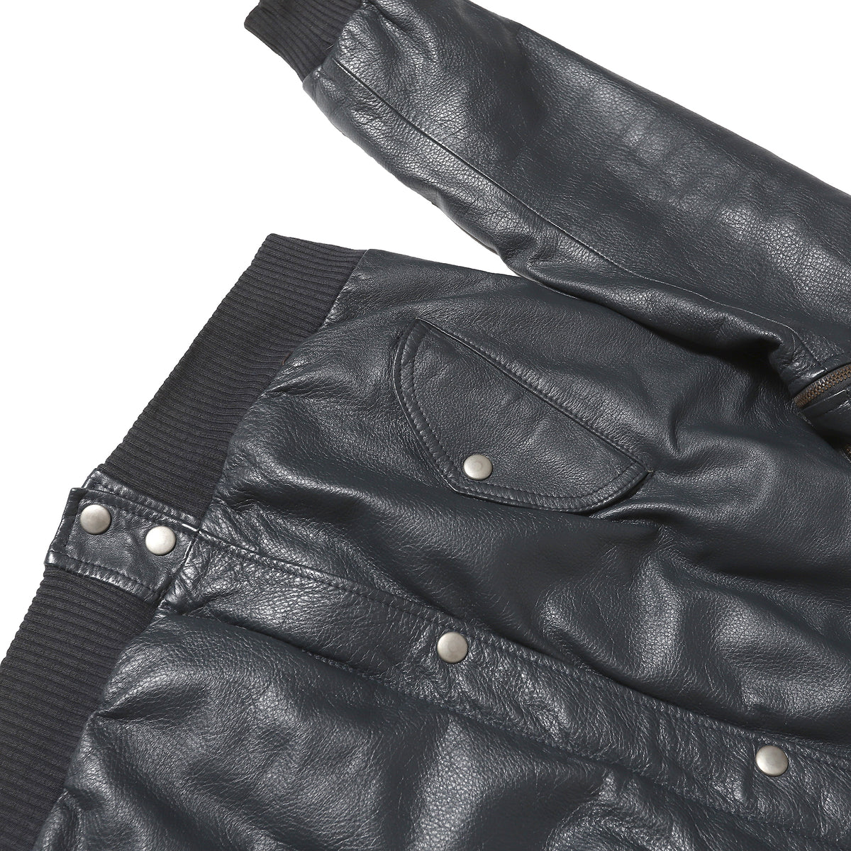 Maison Martin Margiela SS07 Petrol Multizip Leather Bomber