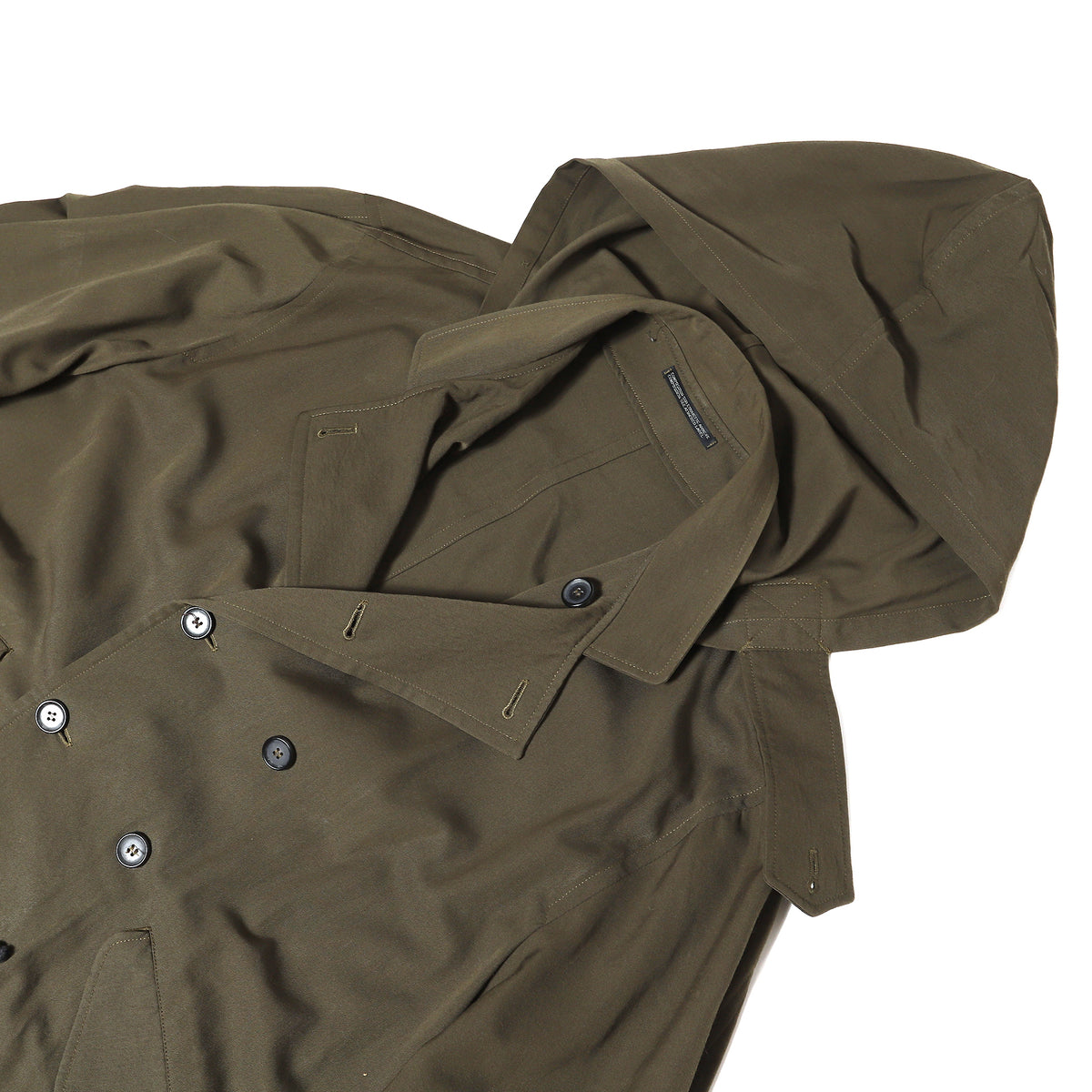 Yohji Yamamoto Hooded Fishtail Trenchcoat