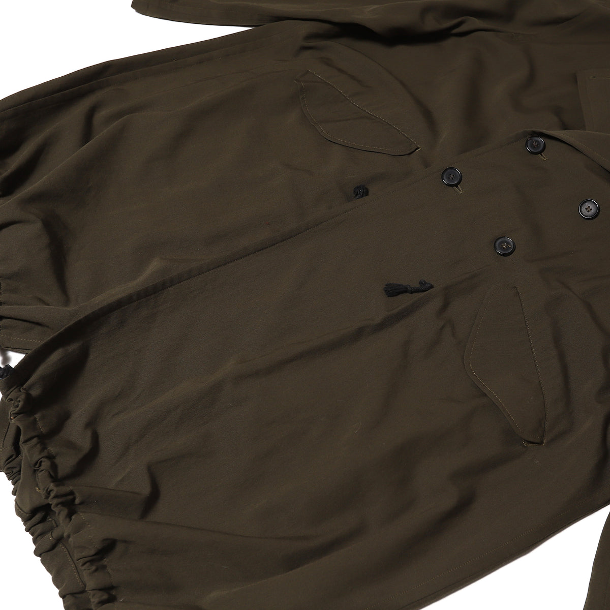 Yohji Yamamoto Hooded Fishtail Trenchcoat
