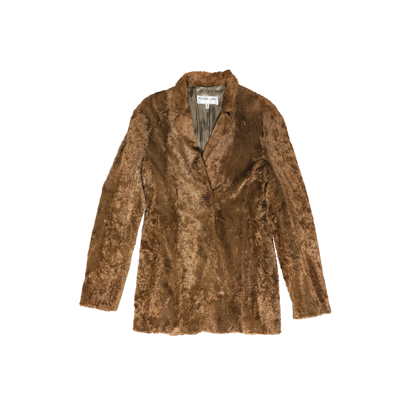Helmut Lang 90s Archival Faux Fur Teddy Blazer
