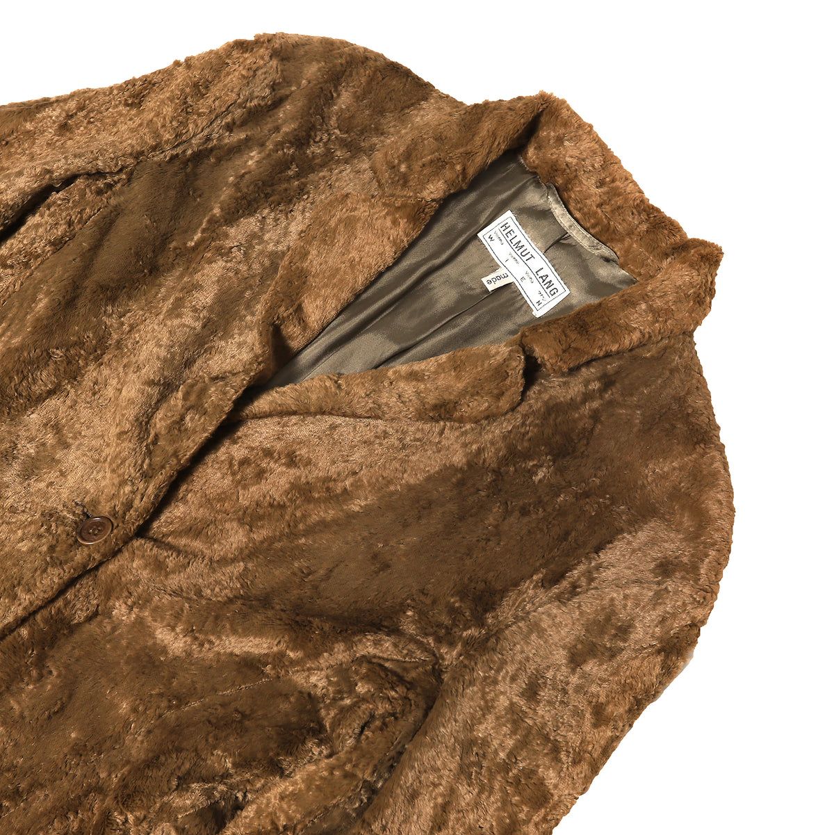 Helmut Lang 90s Archival Faux Fur Teddy Blazer