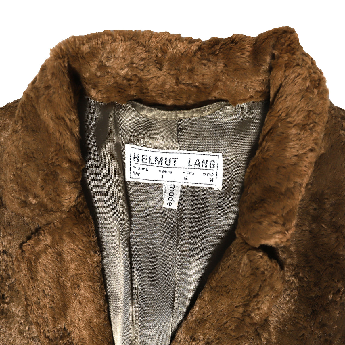 Helmut Lang 90s Archival Faux Fur Teddy Blazer