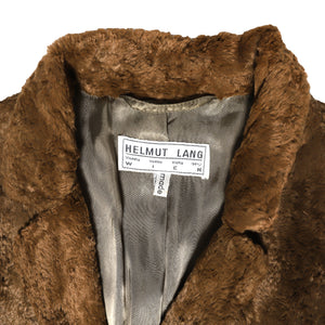 Helmut Lang 90s Archival Faux Fur Teddy Blazer