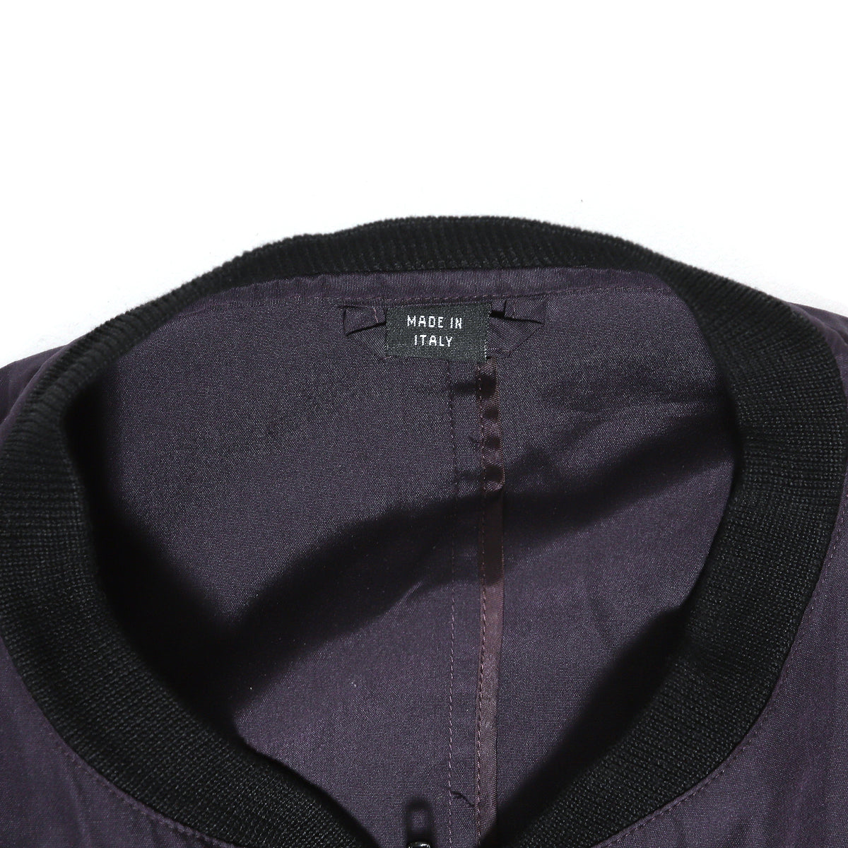 Helmut Lang 90s Plum Bondage Silk Bomber Jacket