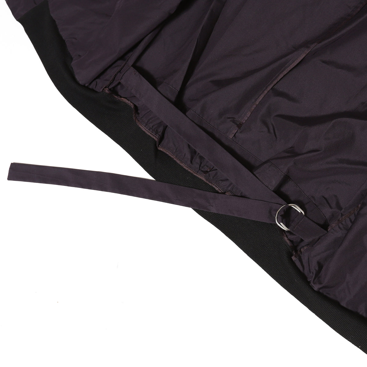 Helmut Lang 90s Plum Bondage Silk Bomber Jacket