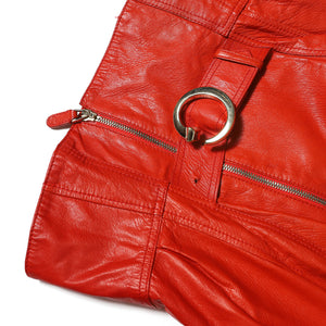 Gucci by Tom Ford Red Leather Biker Jacket