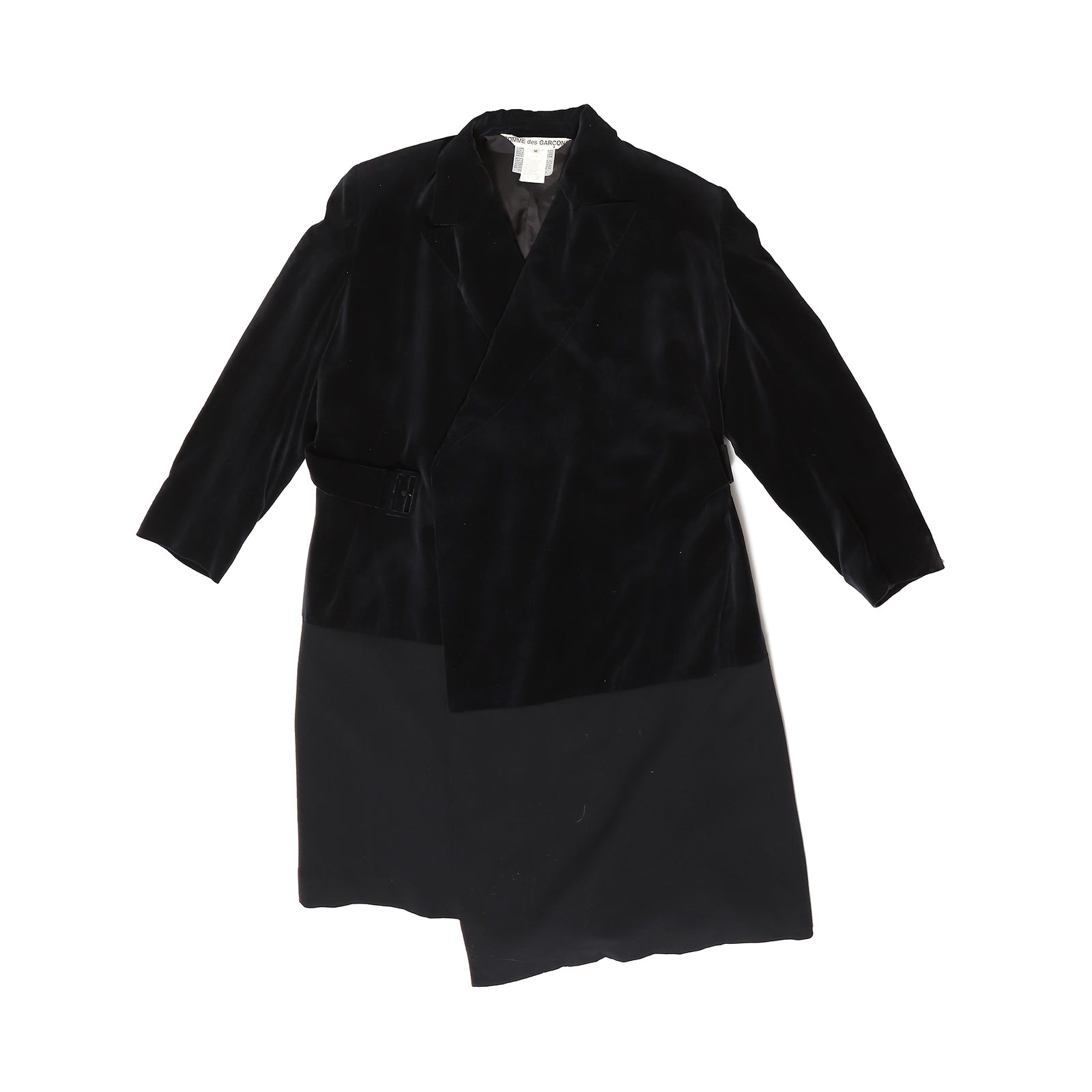 Comme des Garçons 90s Belted Velvet Coat