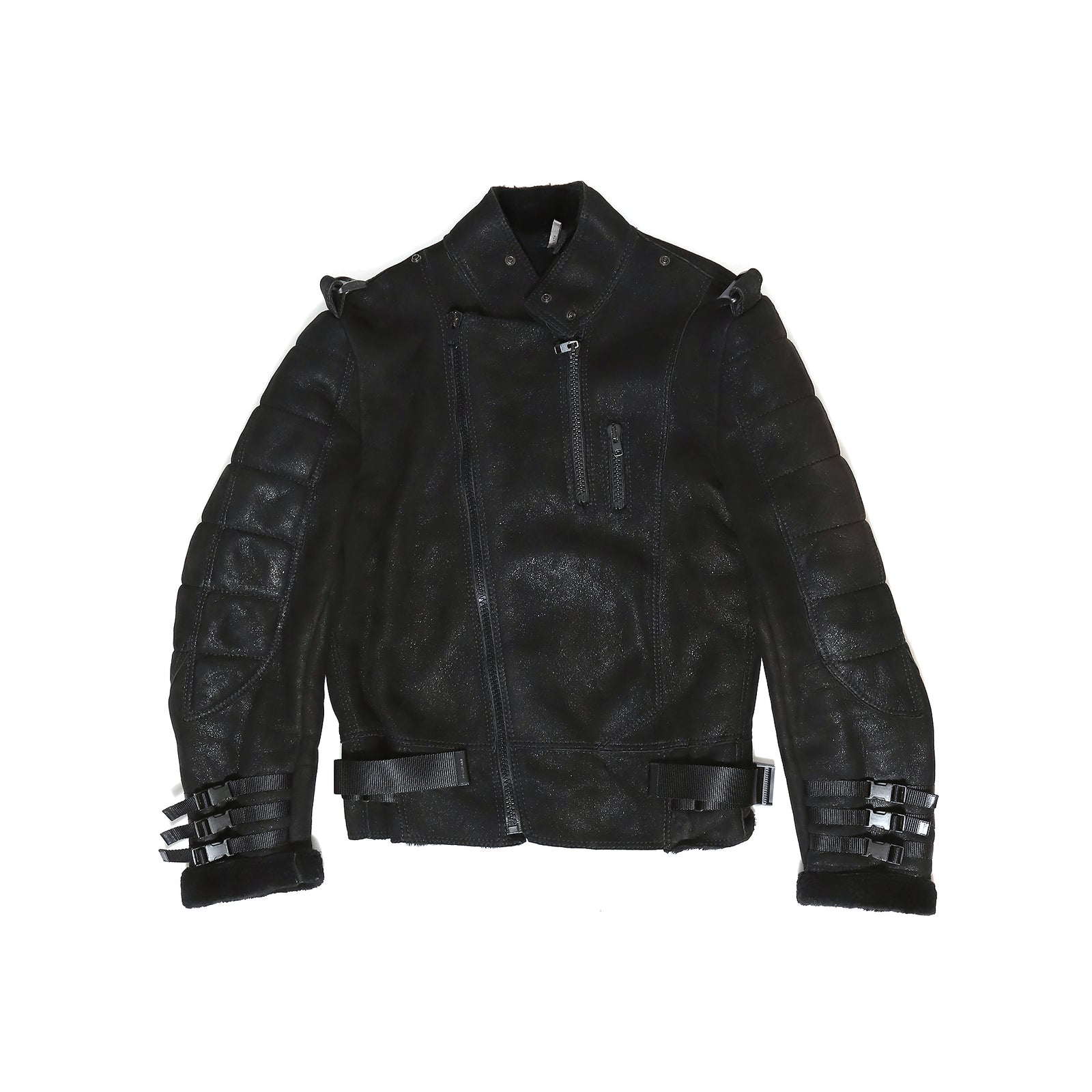Dior Homme AW07 Navigate Black Shearling Biker Jacket