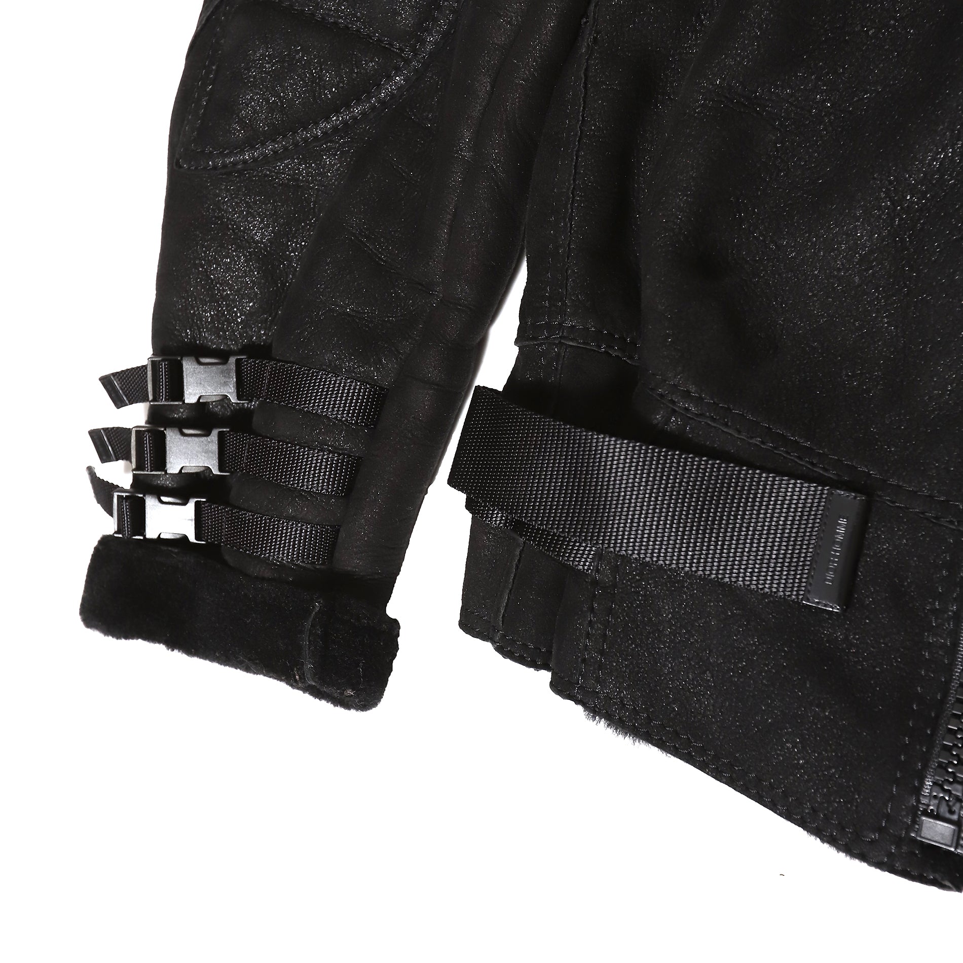 Dior Homme AW07 Navigate Black Shearling Biker Jacket