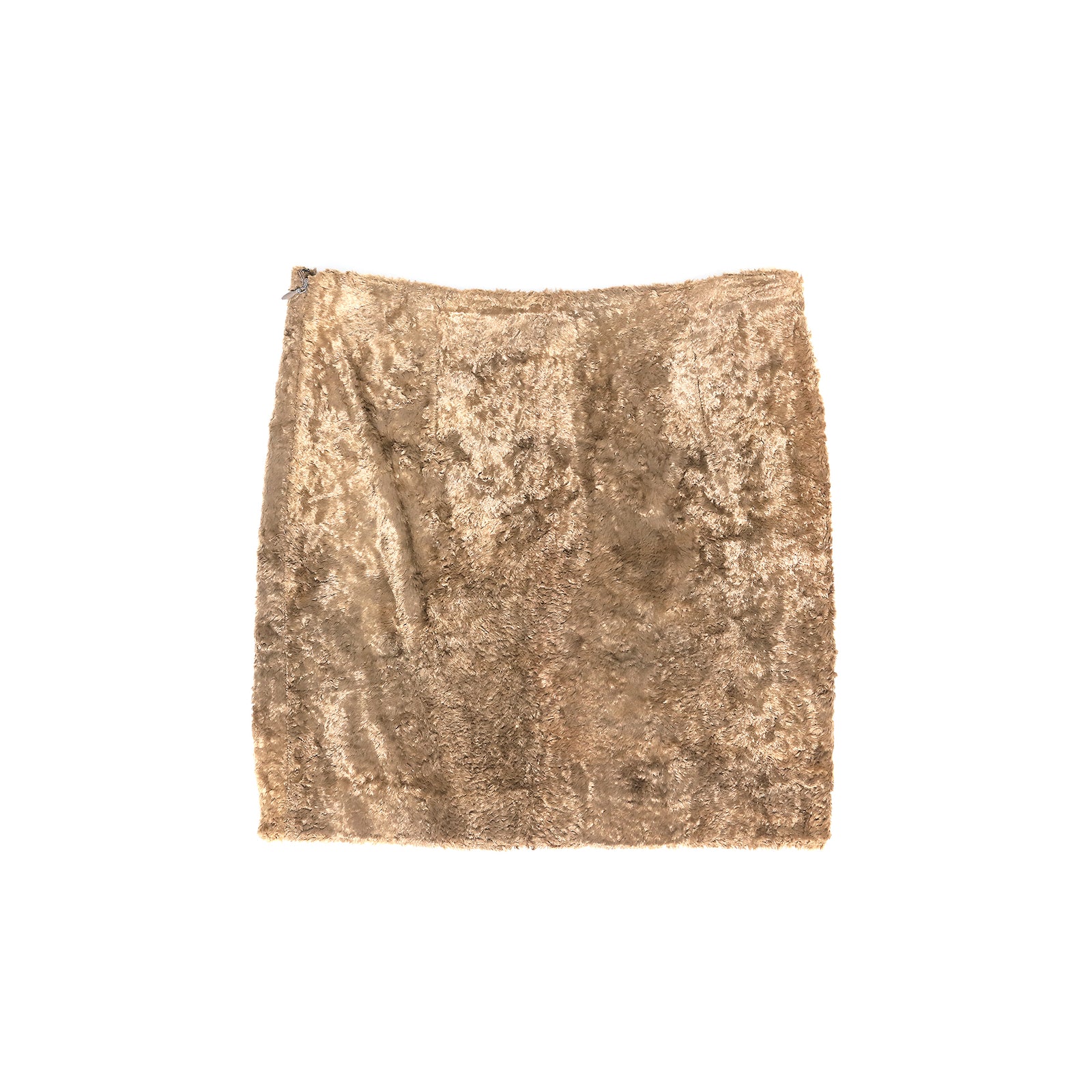 Helmut Lang 90s Archival Faux Fur Teddy Skirt
