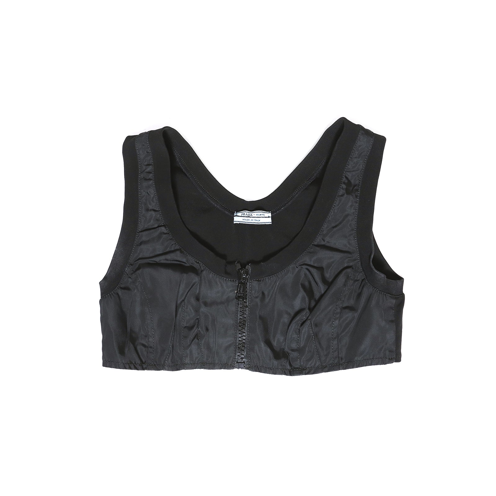 Prada Nylon Zip Bustier