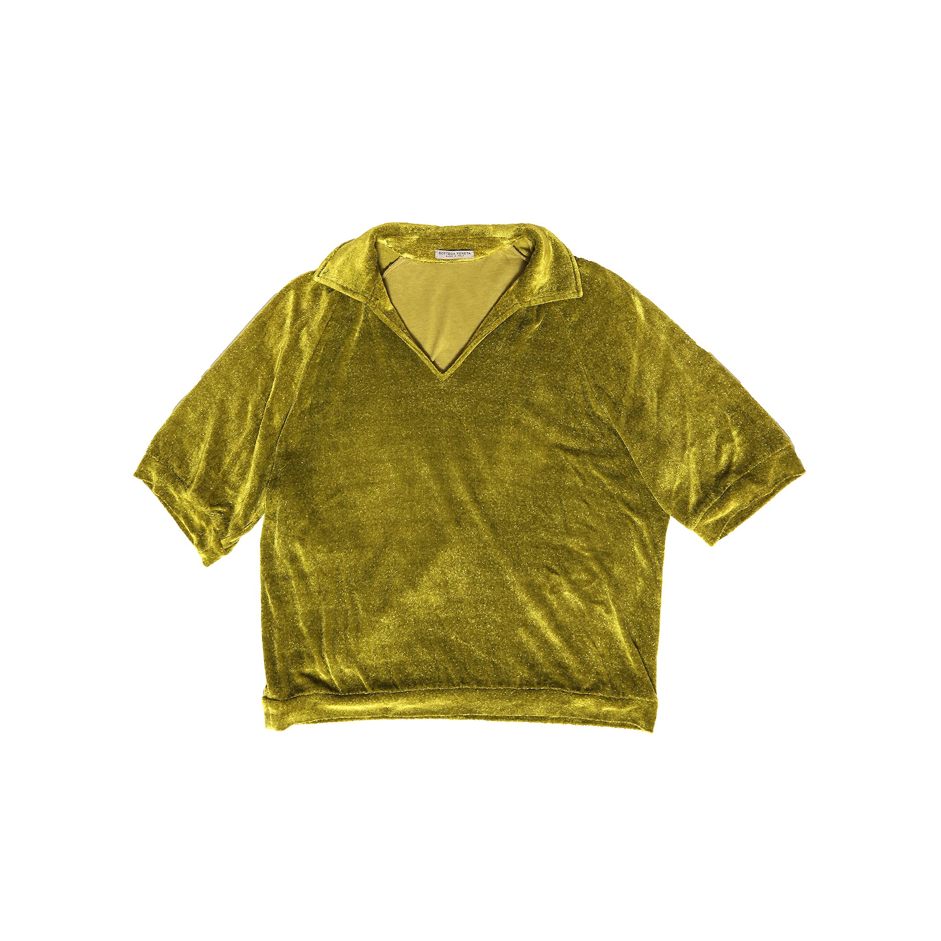 Bottega Veneta Velvet Intrecciato Collared Shirt