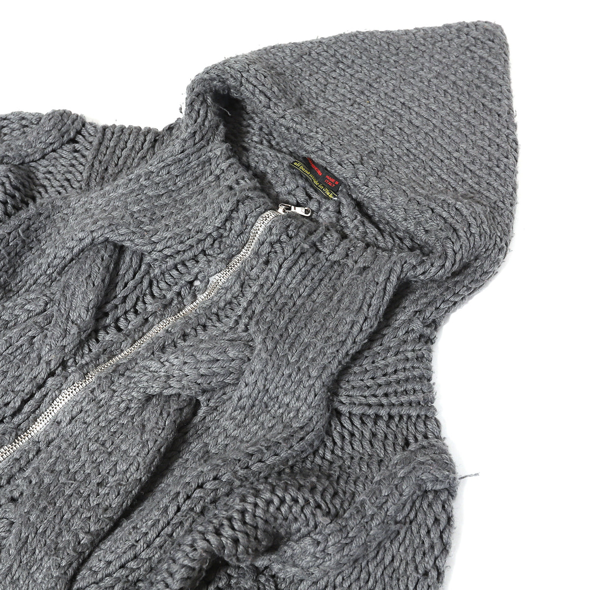 Alexander McQueen 90s Grey Knit Mask Hoodie
