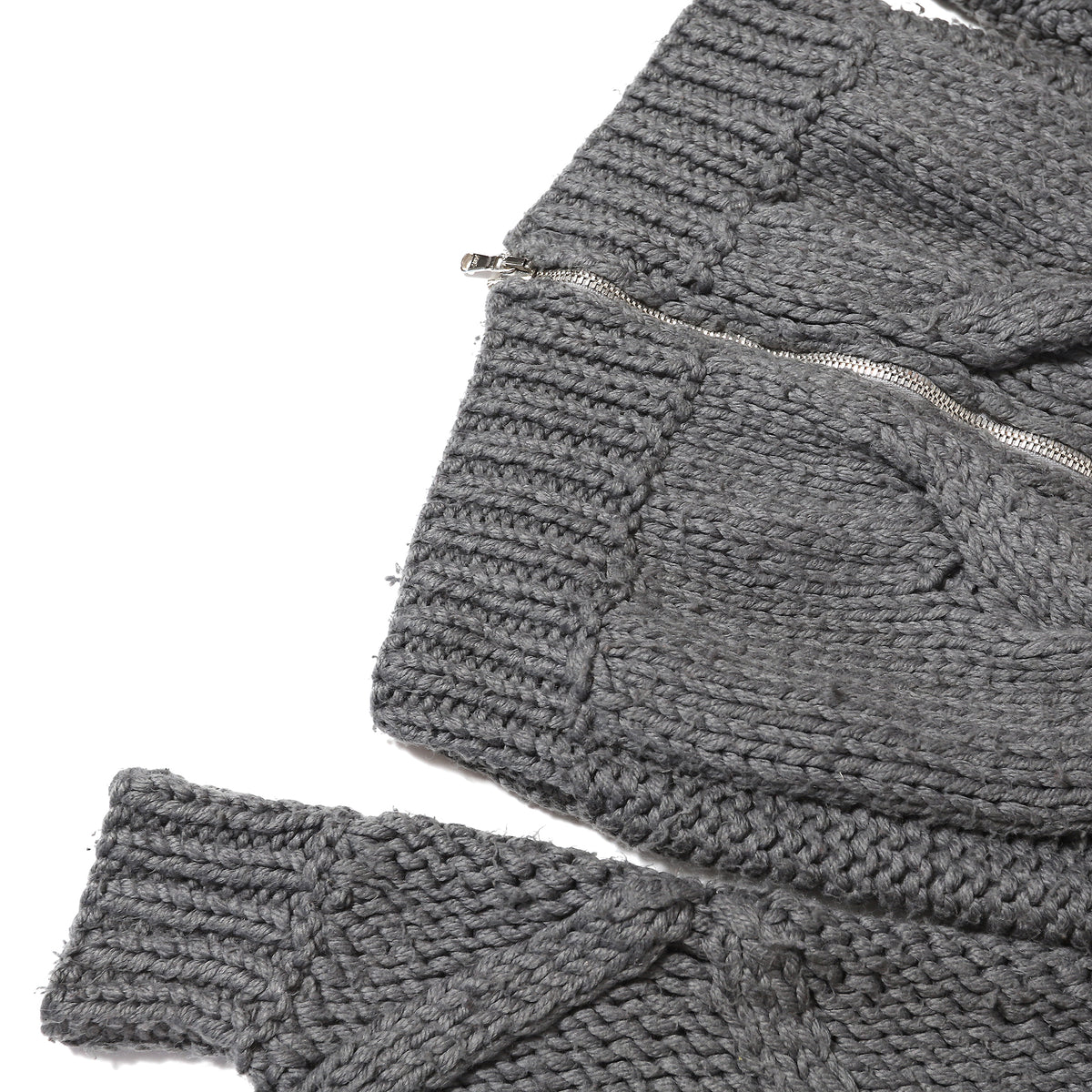 Alexander McQueen 90s Grey Knit Mask Hoodie