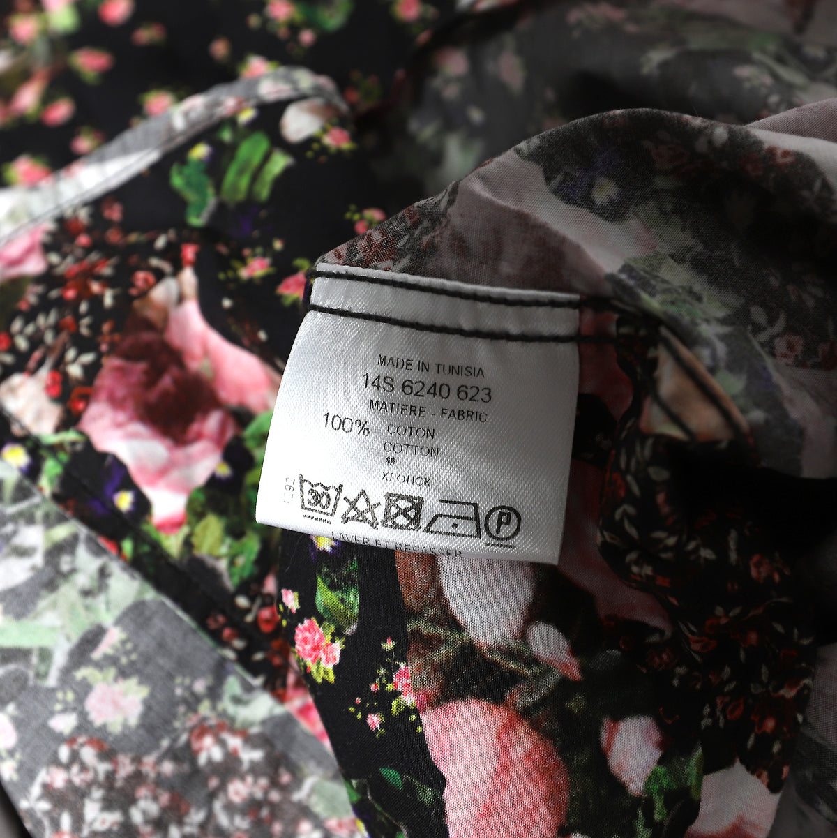 Givenchy SS14 Floral Reversed Patchwork Shirt
