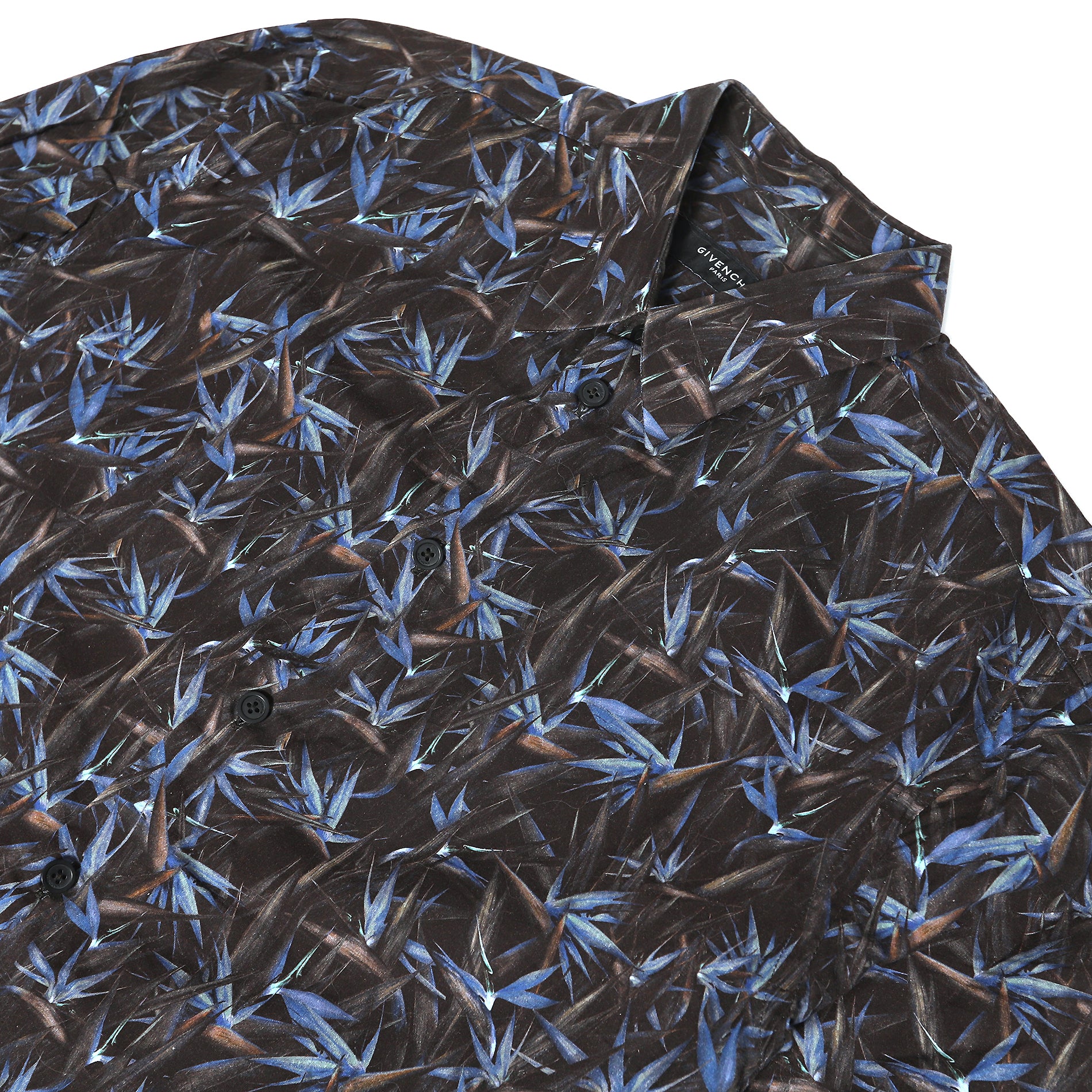 Givenchy SS12 Birds of Paradise Black/Blue Shirt