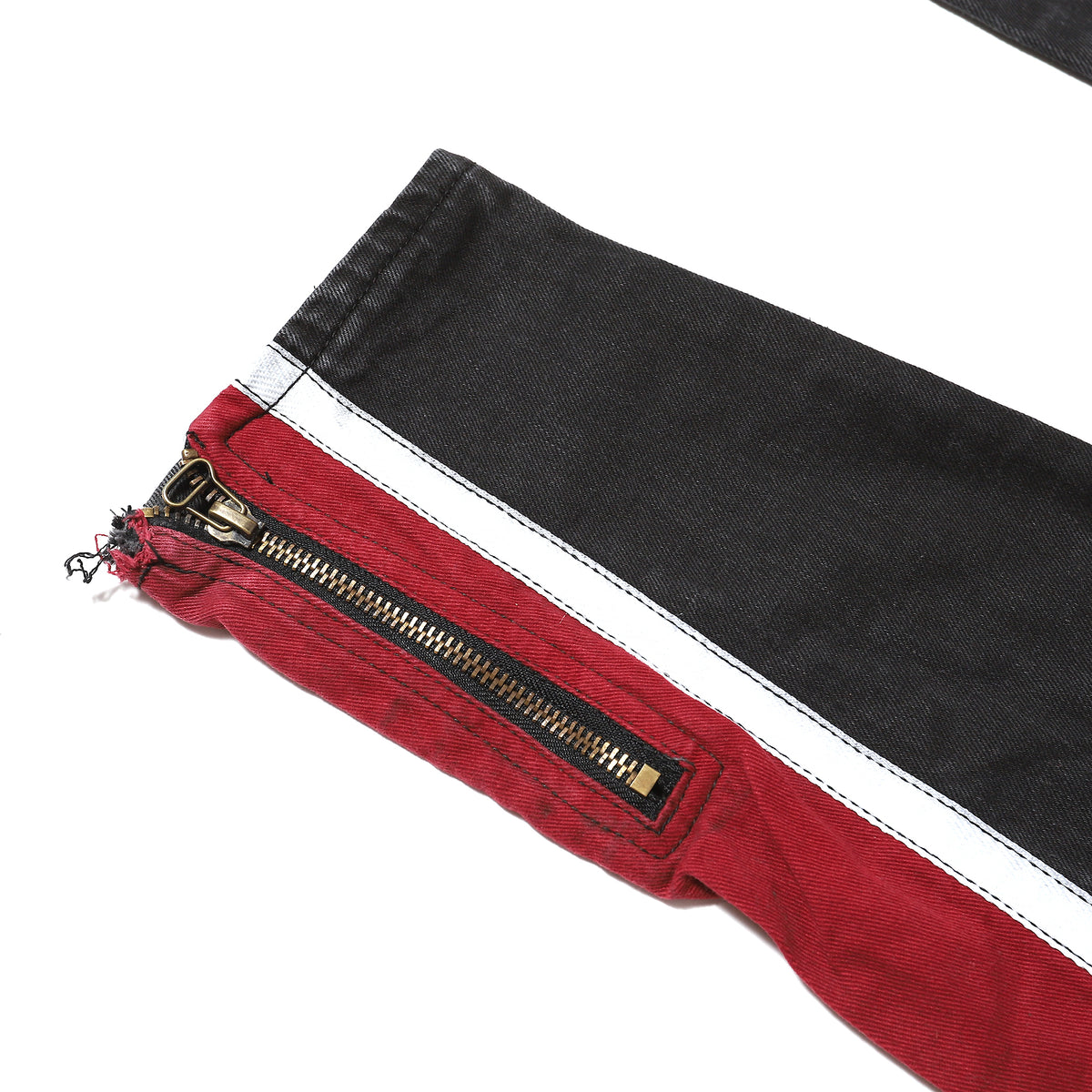 Balmain FW10 Sidestripe Biker Denim