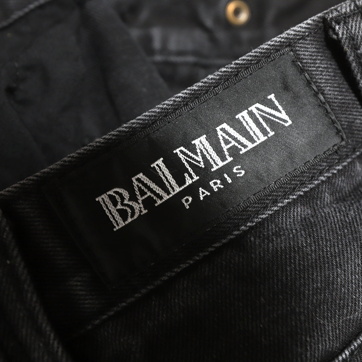 Balmain FW10 Sidestripe Biker Denim