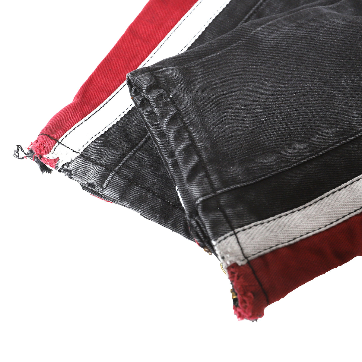 Balmain FW10 Sidestripe Biker Denim