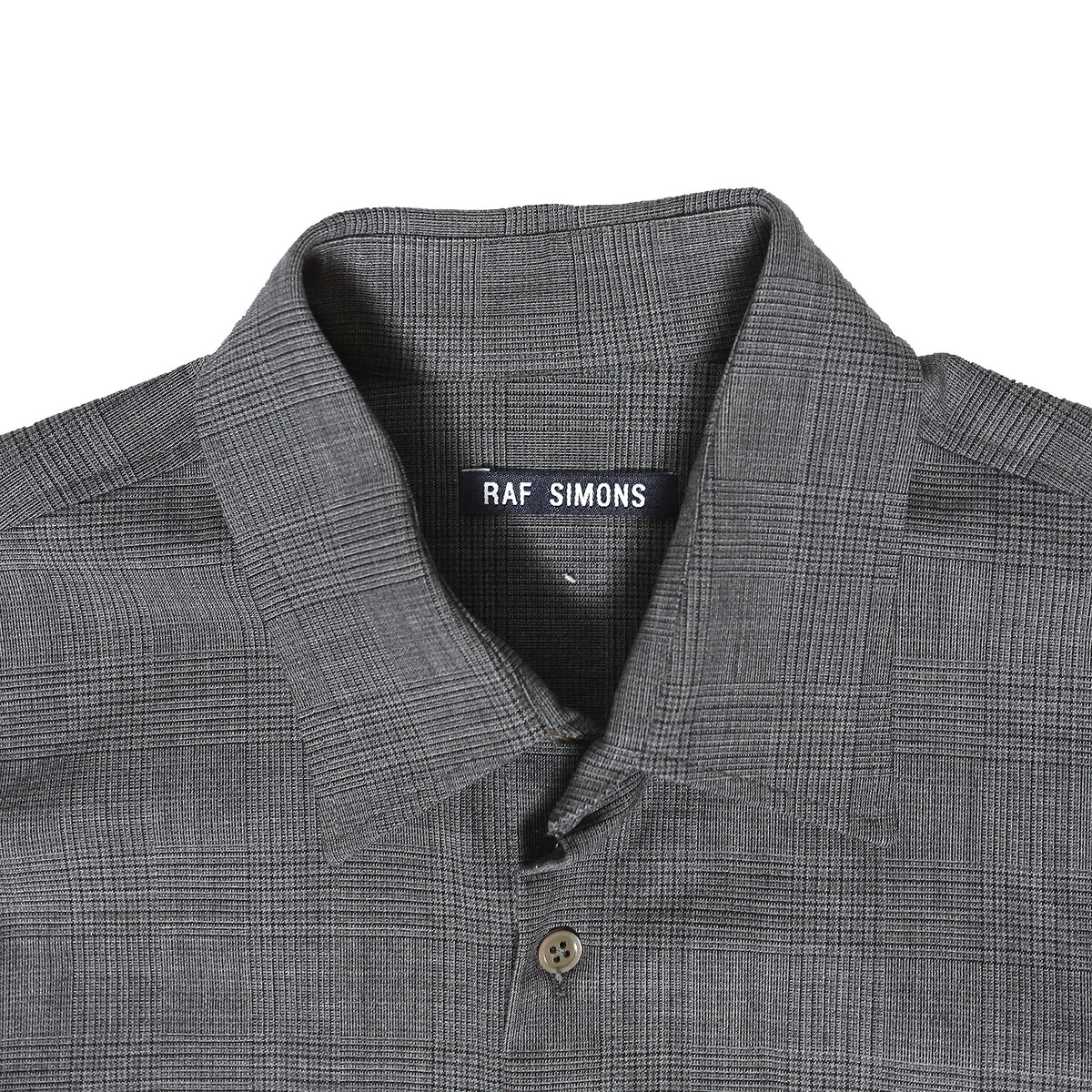 Raf Simons SS98 Black Palms Elongated Sleeves Plaid Shirt
