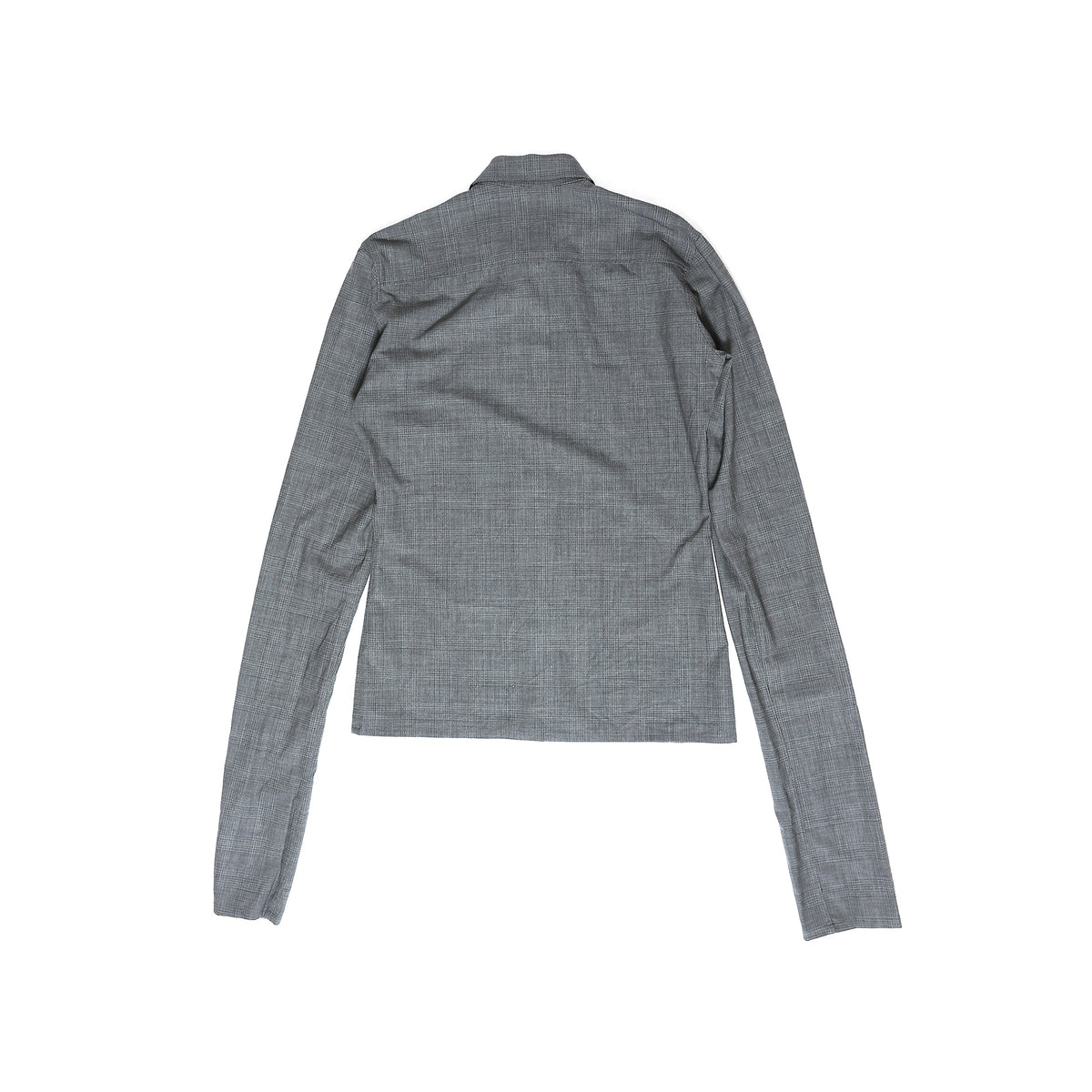 Raf Simons SS98 Black Palms Elongated Sleeves Plaid Shirt