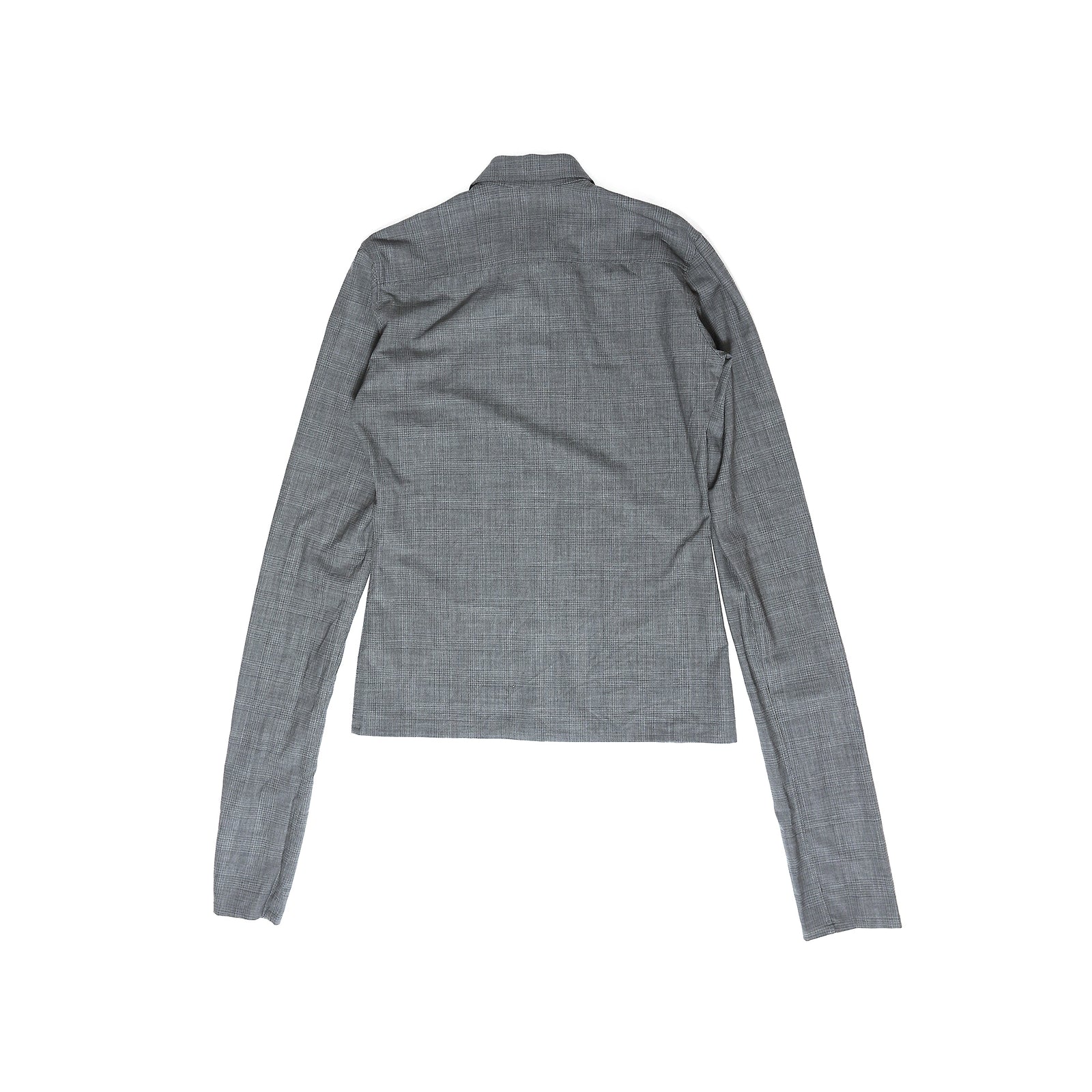 Raf Simons SS98 Black Palms Elongated Sleeves Plaid Shirt