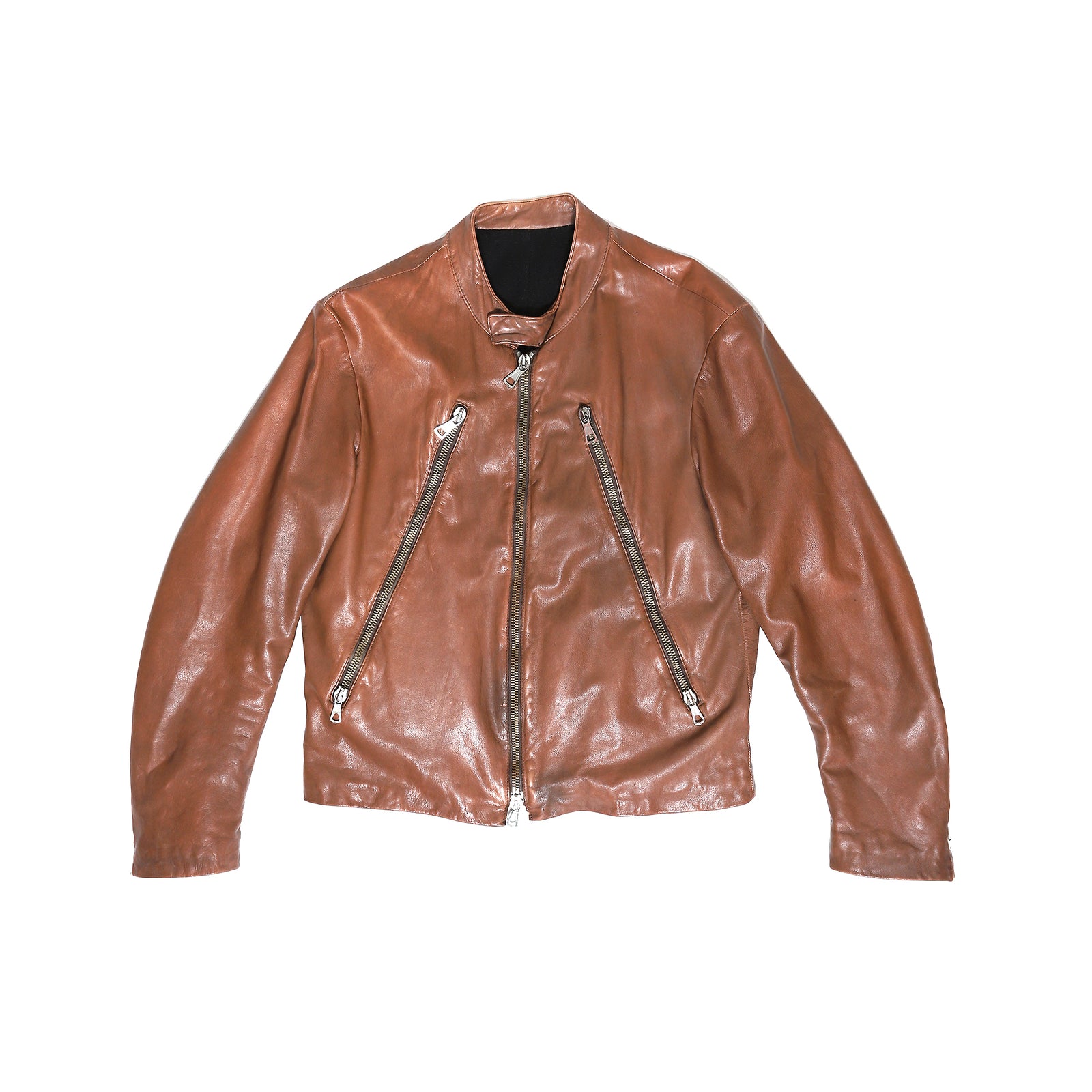 Maison Martin Margiela AW04 5 Zip Leather Jacket