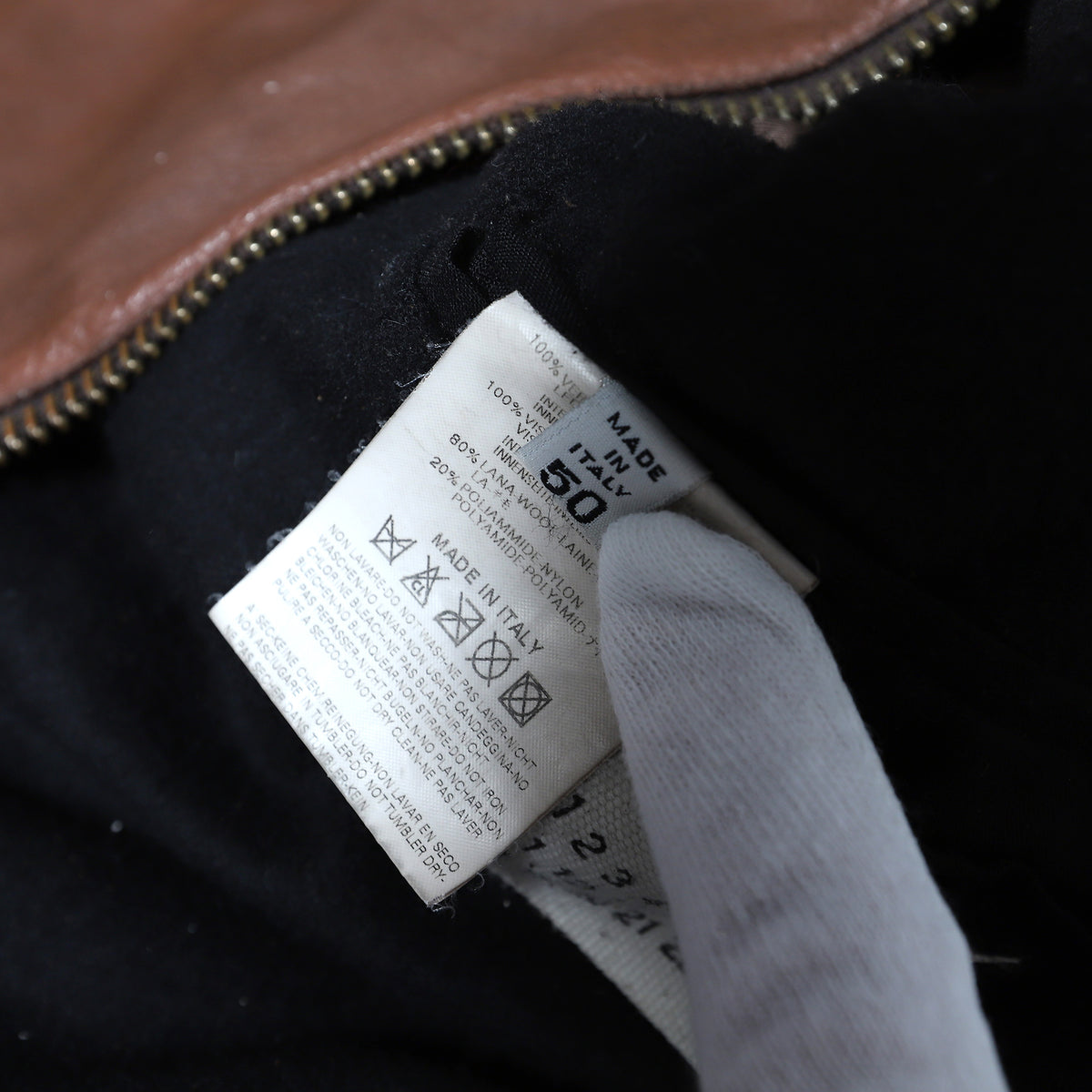 Maison Martin Margiela AW04 5 Zip Leather Jacket