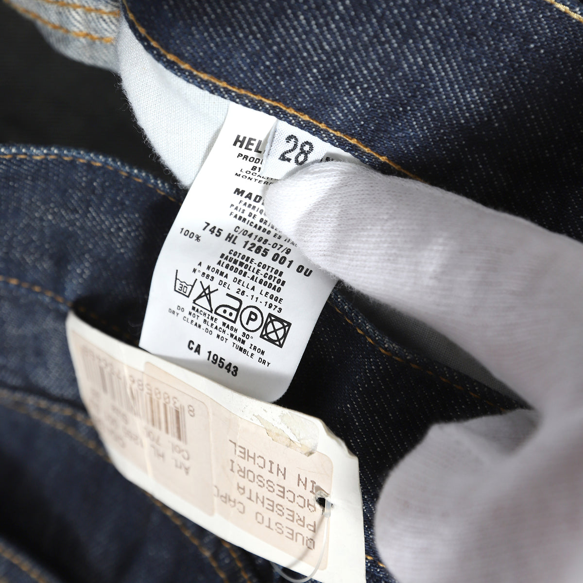 Helmut Lang Archival Cargo Pocket Raw Denim