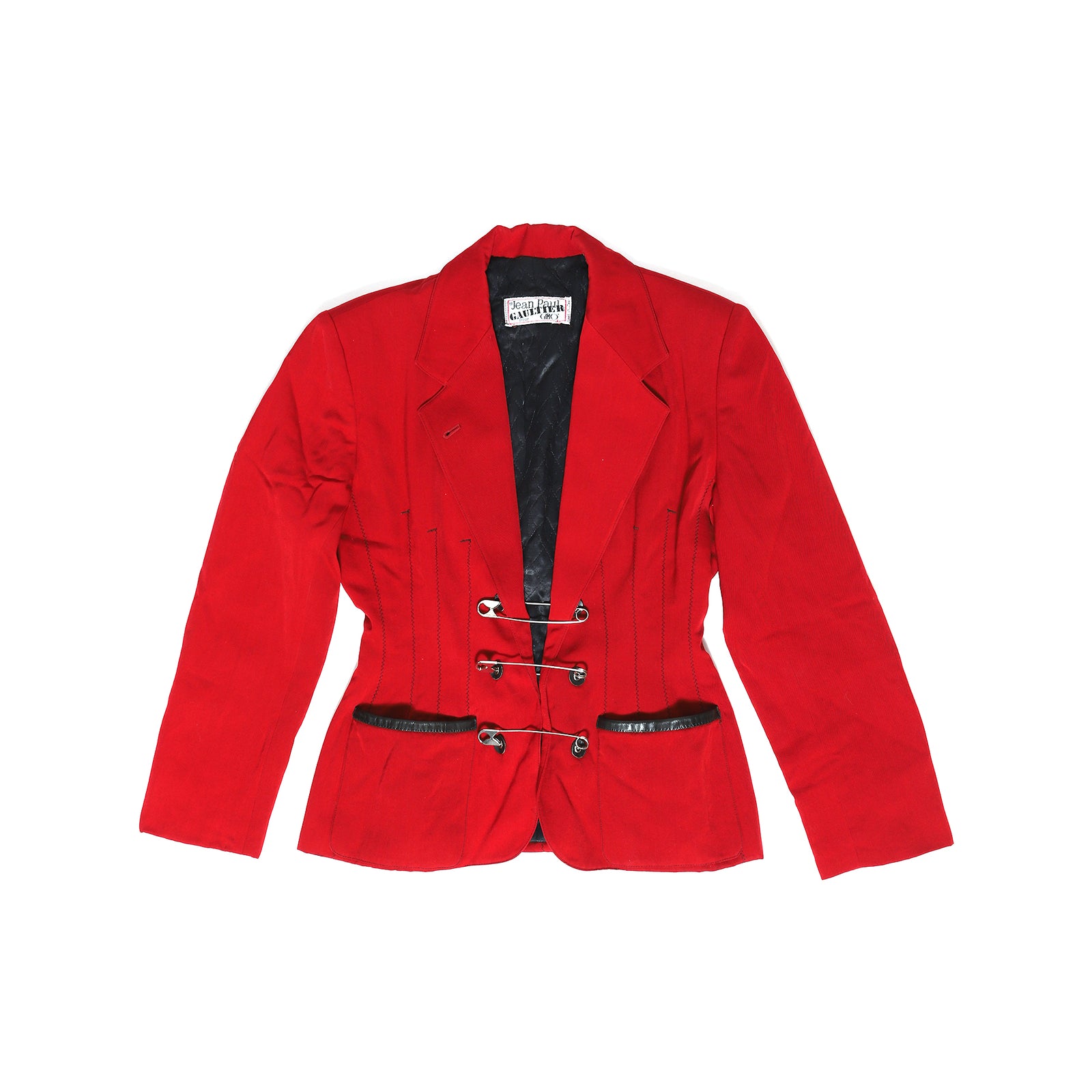Jean Paul Gaultier 80s Pour Gibo Oversized Pin Closure Blazer