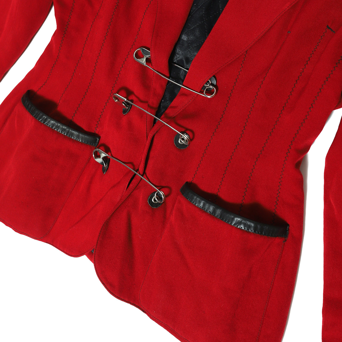 Jean Paul Gaultier 80s Pour Gibo Oversized Pin Closure Blazer