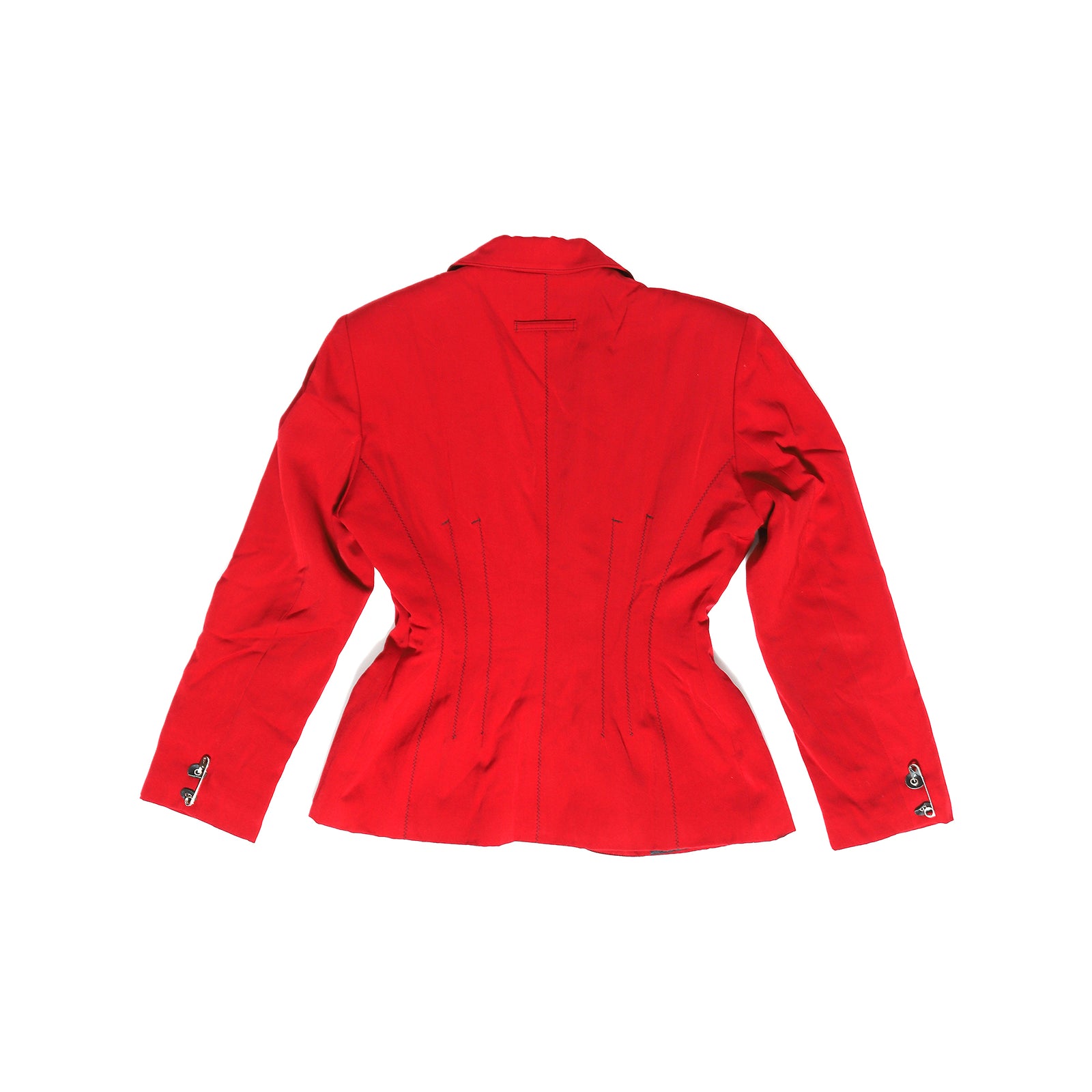 Jean Paul Gaultier 80s Pour Gibo Oversized Pin Closure Blazer