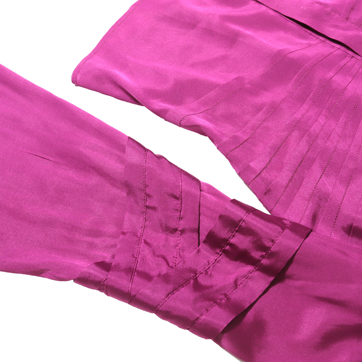 Gucci by Tom Ford AW04 Pink Flared Strap Sleeve Silk Blouse