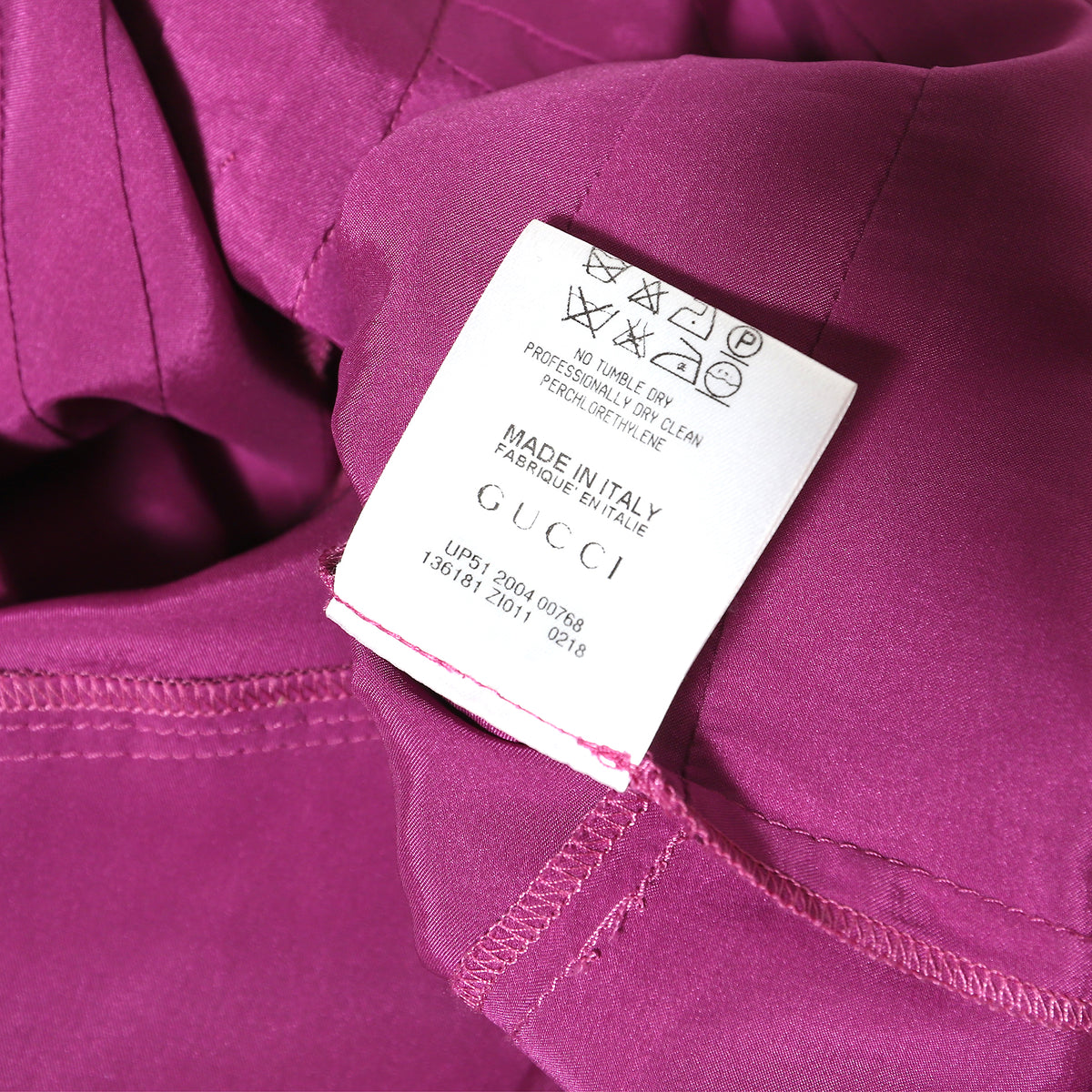 Gucci by Tom Ford AW04 Pink Flared Strap Sleeve Silk Blouse
