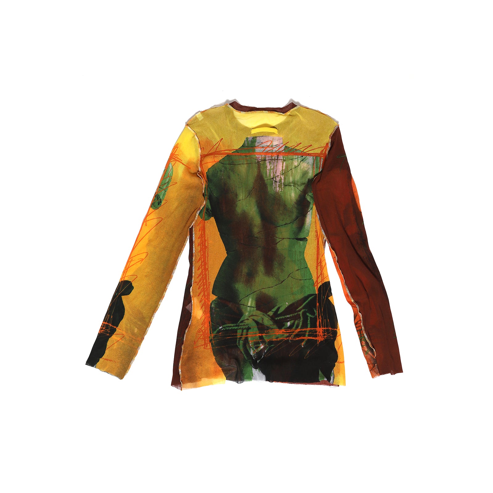 Jean Paul Gaultier SS99 Venus De Milo Sheer Mesh Longsleeve