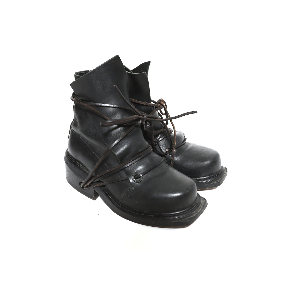 Dirk Bikkembergs 1996 Lace Through Leather Boots
