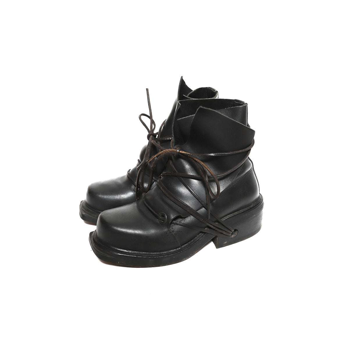 Dirk Bikkembergs 1996 Lace Through Leather Boots