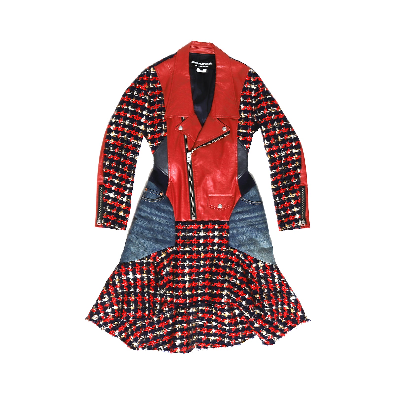 Junya Watanabe FW13 Patchwork Perfecto Leather Dress