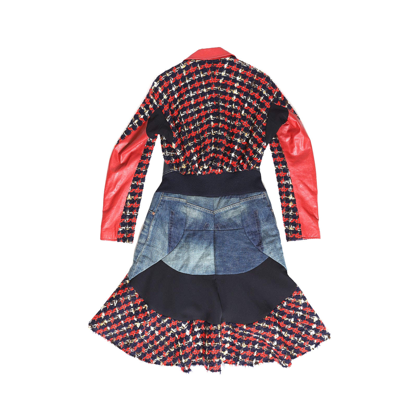 Junya Watanabe FW13 Patchwork Perfecto Leather Dress